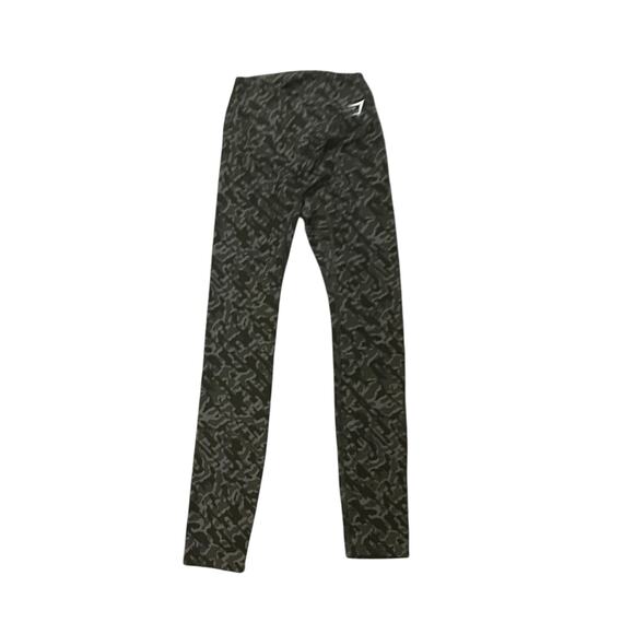 Gymshark Adapt Camo Seamless Leggings Green Sz Small High Waisted Workout - Picture 1 of 5